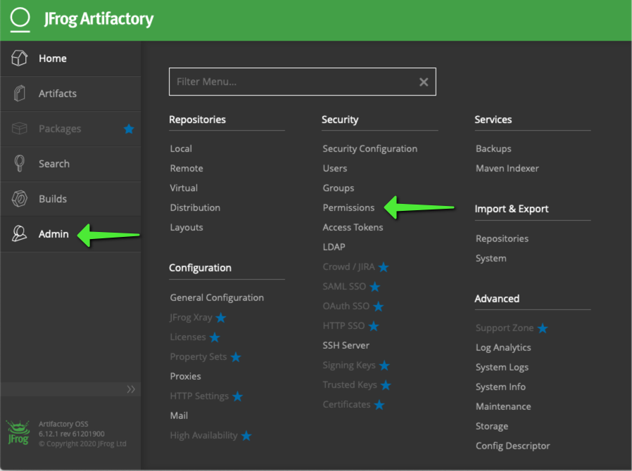 Artifactory Permissions