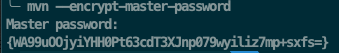 Maven master password