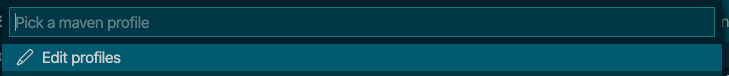 Edit maven profiles